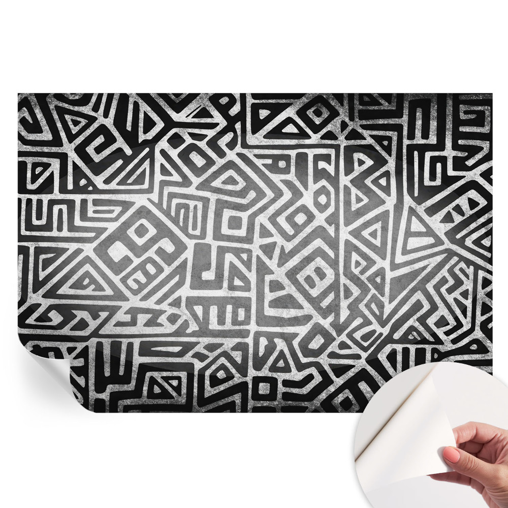 Papier peint autocollant pour le salon Labyrinthe géométrique