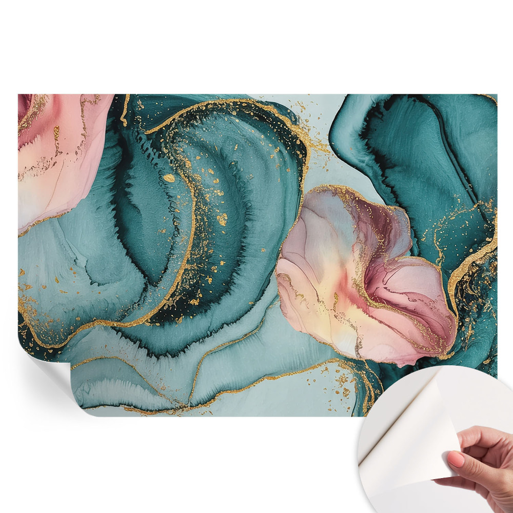 Papier peint photo moderne pour le salon Vagues artistiques