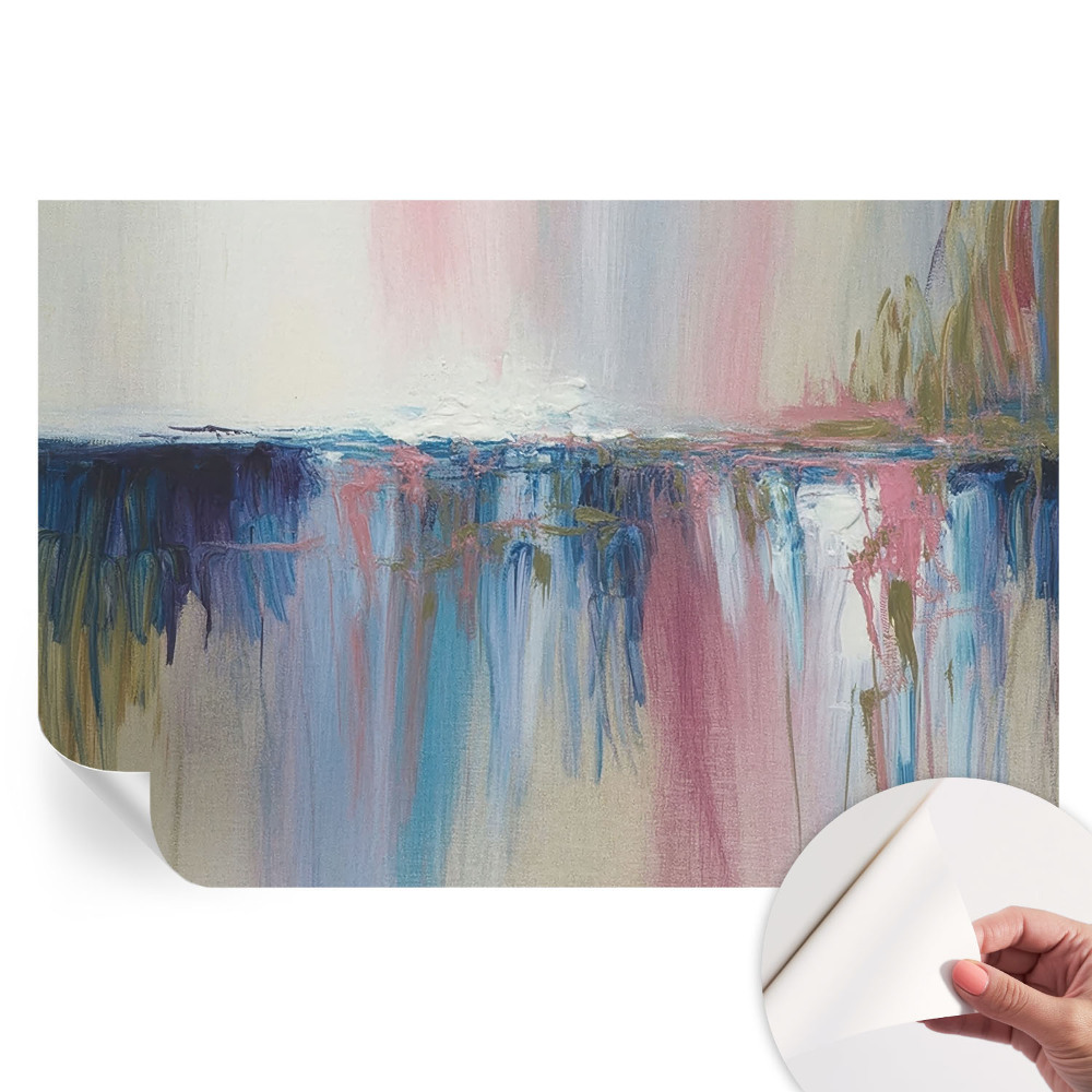Papier peint autocollant pour le salon abstraction colorée