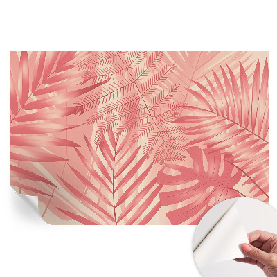 Papier peint photographique autocollant à motif feuilles tropicales