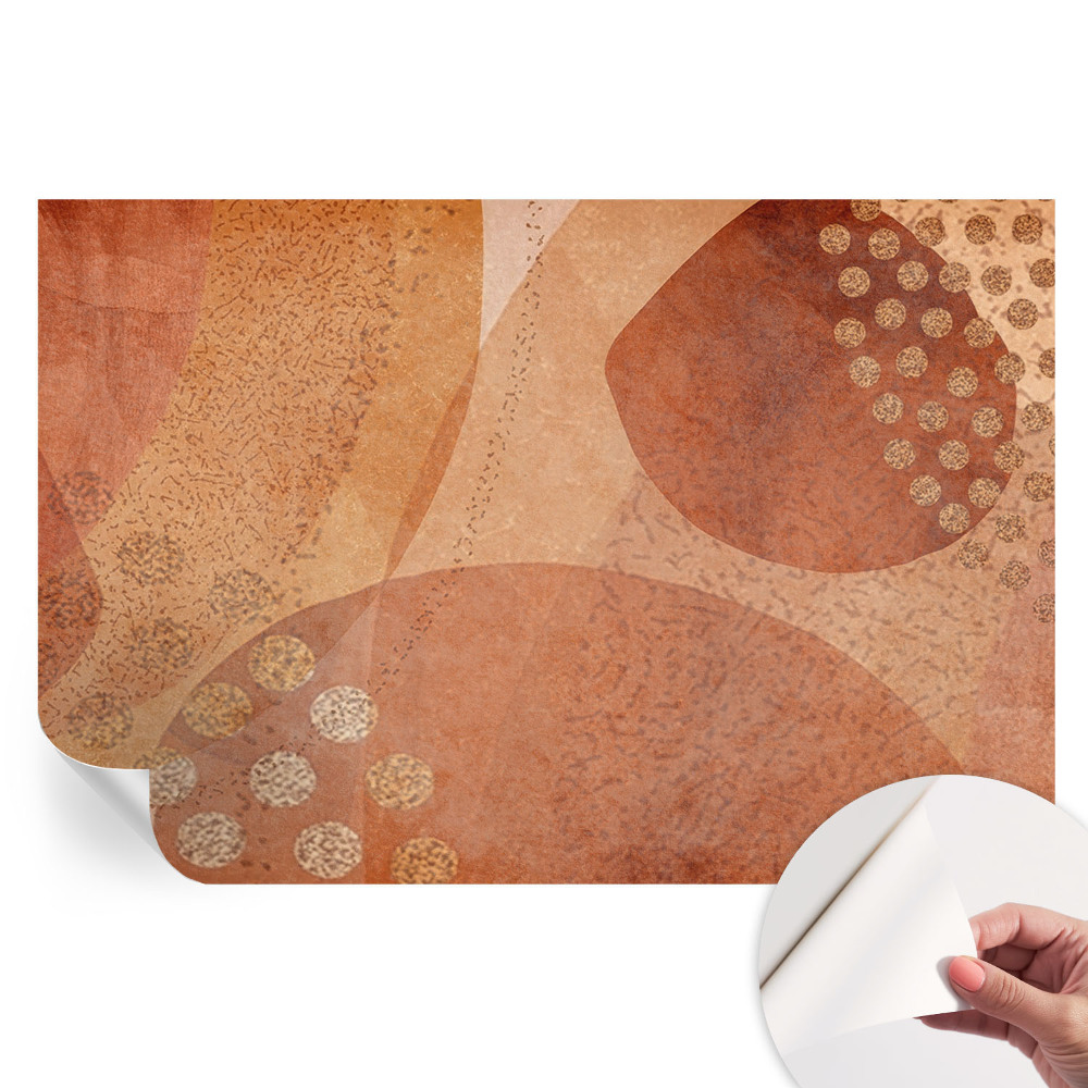 Papier peint photo autocollant motifs aux tons terreux