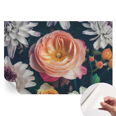 Papier peint autocollant pour le salon Harmonie florale
