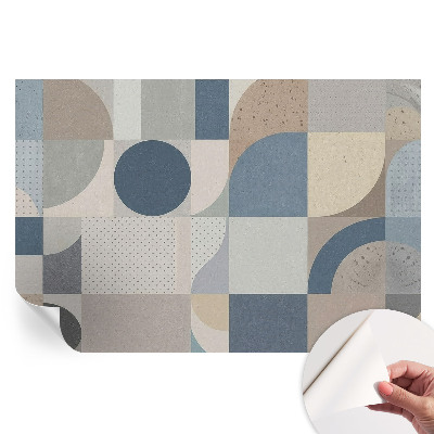Papier peint photo autocollant mosaïque géométrique pour chambre