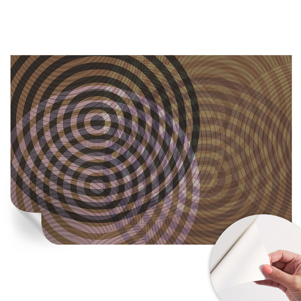 Papier peint photo autocollant pour la chambre cercles hypnotiques
