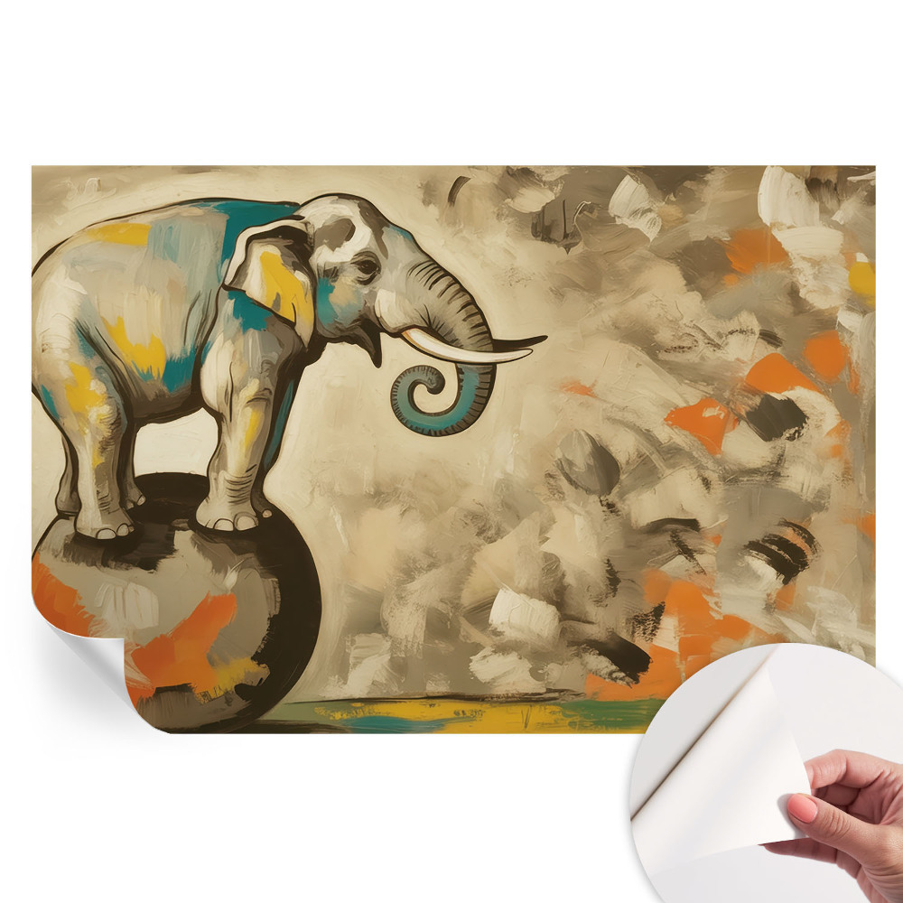 Papier peint photo autocollant pour la chambre Éléphant abstrait