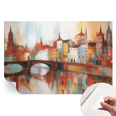 Papier peint photo autocollant paysage urbain pour chambre