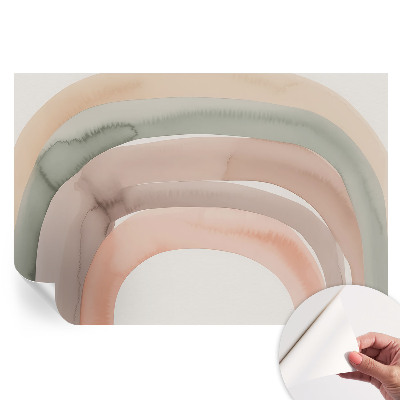 Papier peint photo moderne motif arches arc-en-ciel pour salon