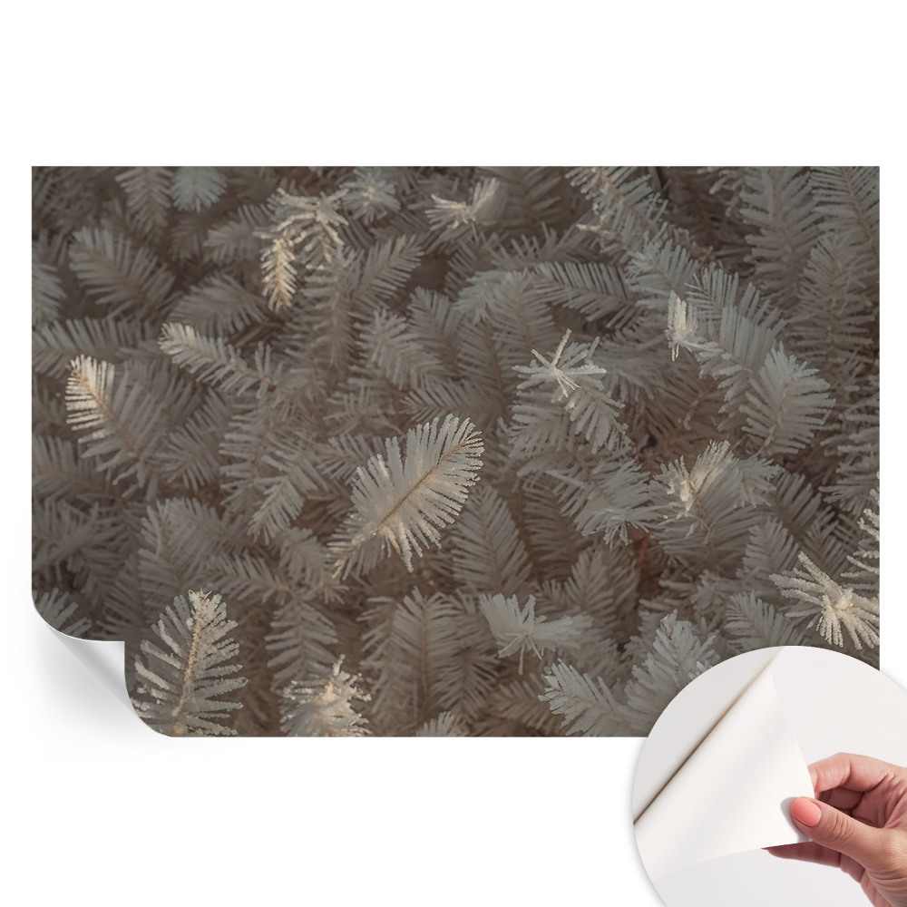 Papier peint photo moderne pour le salon brindilles givrées