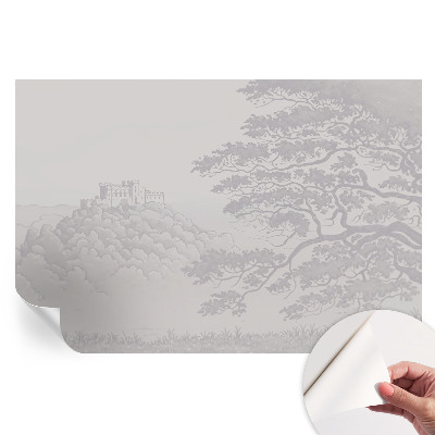 Papier peint photo autocollant pour la chambre paysage de château