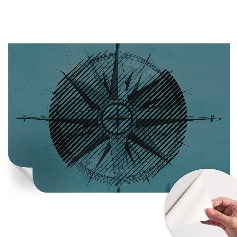 Papier peint autocollant pour le salon compas marin