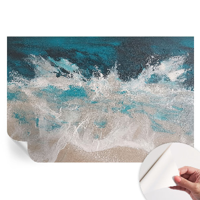 Papier peint photo autocollant vagues océaniques pour la chambre