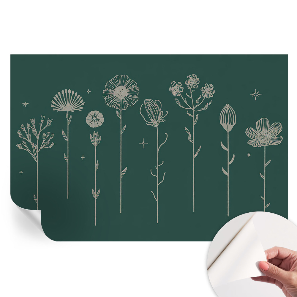 Papier peint photo moderne Fleurs subtiles pour salon