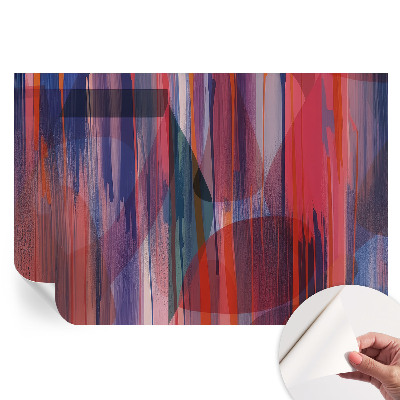 Papier peint autocollant pour salon à rayures arc-en-ciel