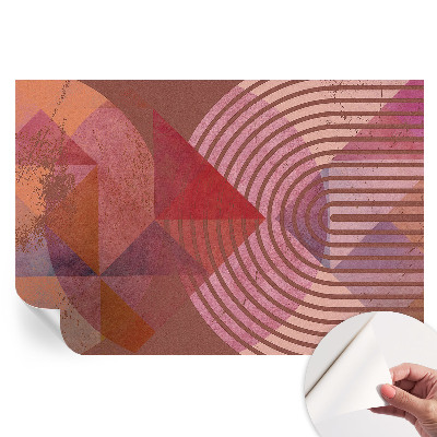 Papier peint photo autocollant pour la chambre formes abstraites