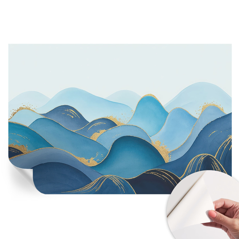 Papier peint autocollant pour salon motif paysage vallonné