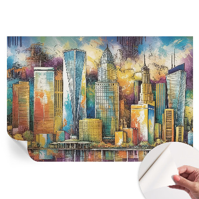 Papier peint panoramique autocollant motif paysage urbain