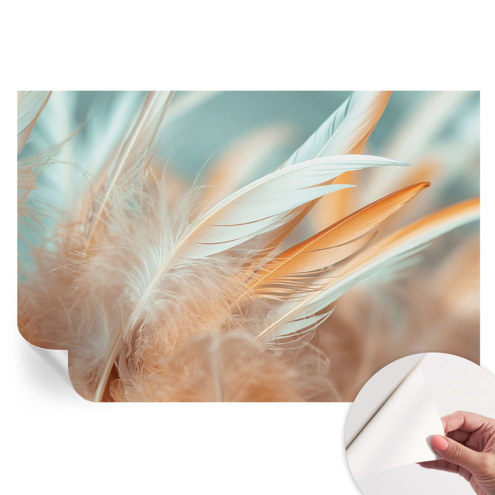 Papier peint photo moderne pour le salon Plumes délicates