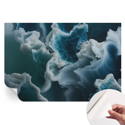 Papier peint autocollant pour salon motif vagues de la mer