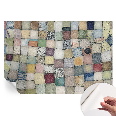 Papier peint photo autocollant à motif mosaïque colorée