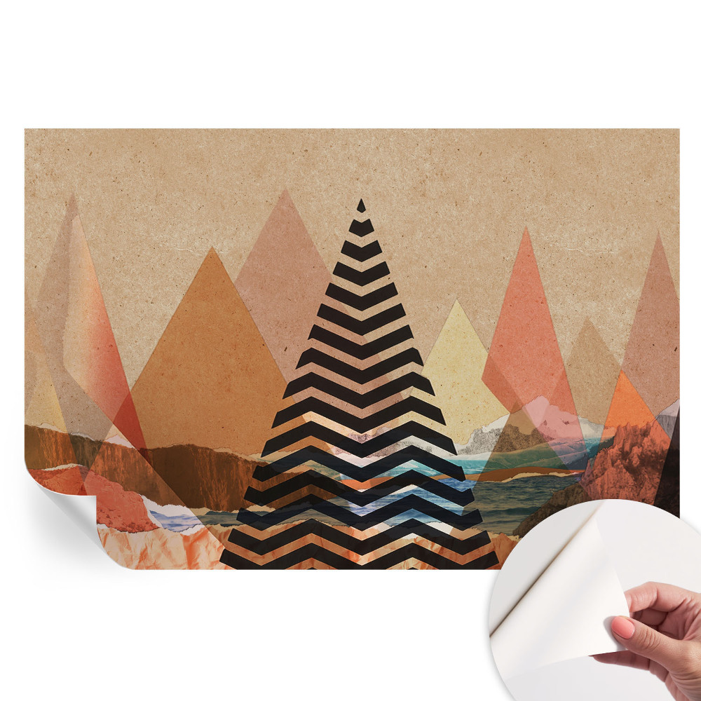 Papier peint autocollant pour le salon paysage abstrait
