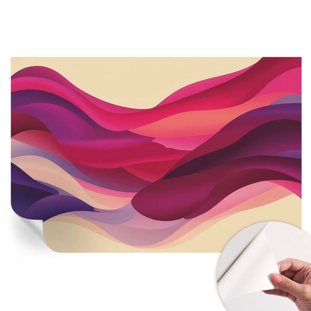 Papier peint autocollant pour le salon vagues liquides