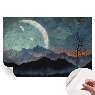 Papier peint photo moderne pour le salon paysage nocturne
