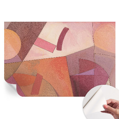 Papier peint photo autocollant pour chambre à motifs colorés