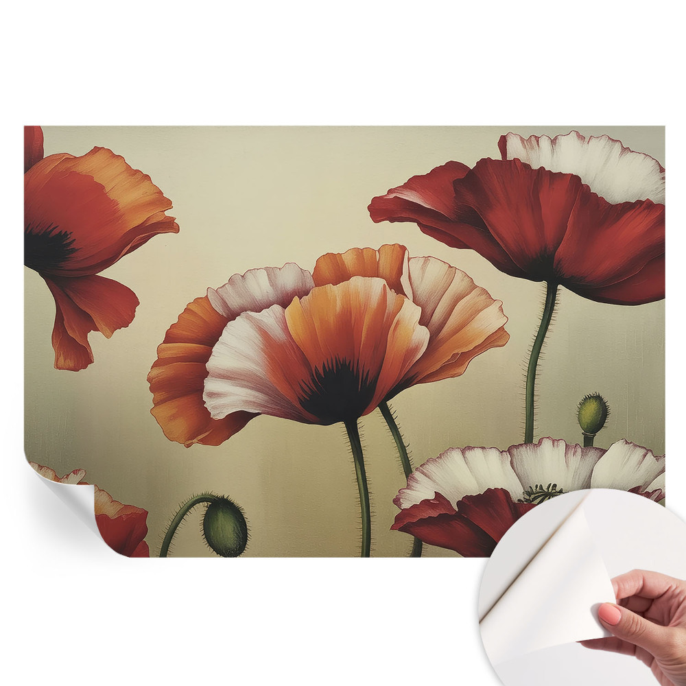 Papier peint photo autocollant Coquelicots joyeux