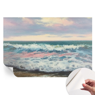 Papier peint autocollant pour le salon motif paysage marin