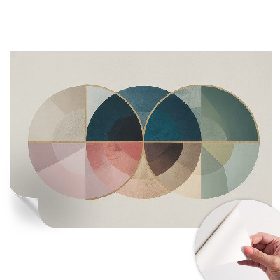 Papier peint photo moderne pour salon à motif géométrique élégant