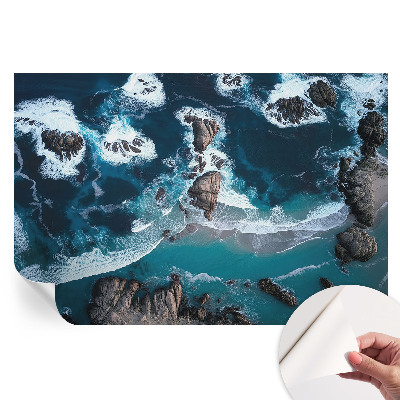 Papier peint photo autocollant pour la chambre vagues océaniques