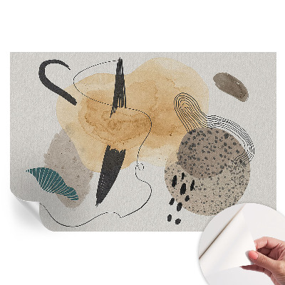Papier peint autocollant pour salon à motif de composition abstraite