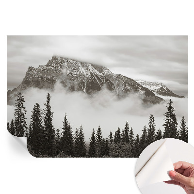 Papier peint photo autocollant paysage de montagne pour la chambre