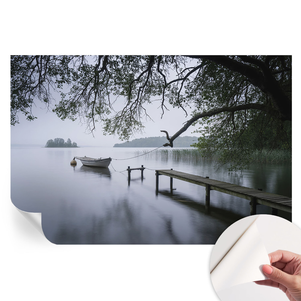 Papier peint autocollant pour salon motif lac calme