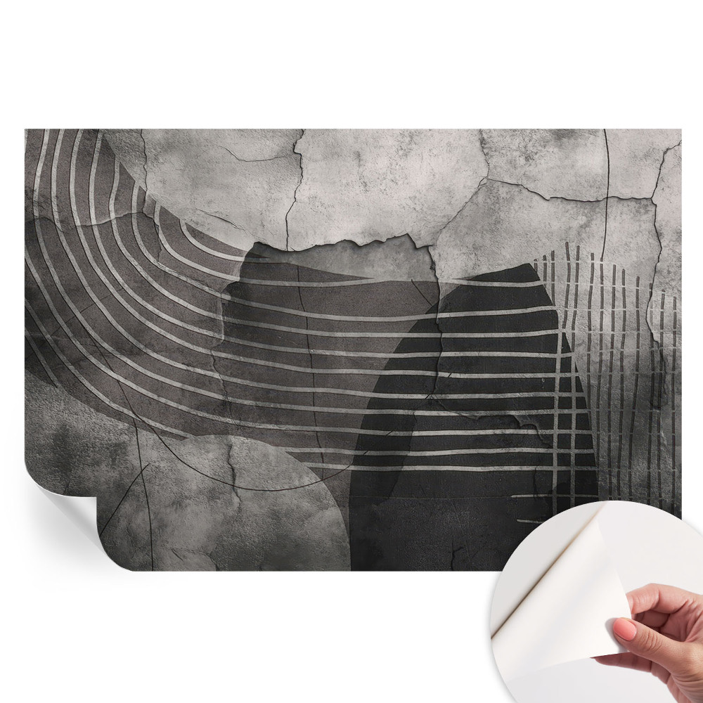 Papier peint photo moderne pour salon avec lignes abstraites