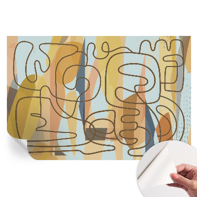 Papier peint photo autocollant pour la chambre formes abstraites