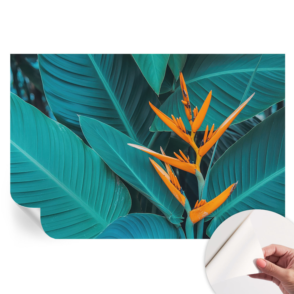 Papier peint photo moderne pour salon avec motif de fleurs feuillues