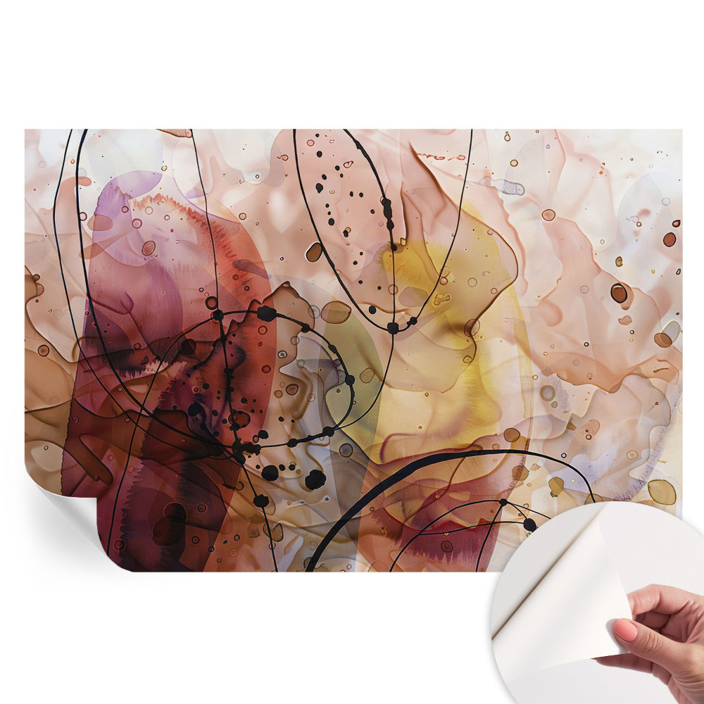 Papier peint photo autocollant pour la chambre Harmonie abstraite