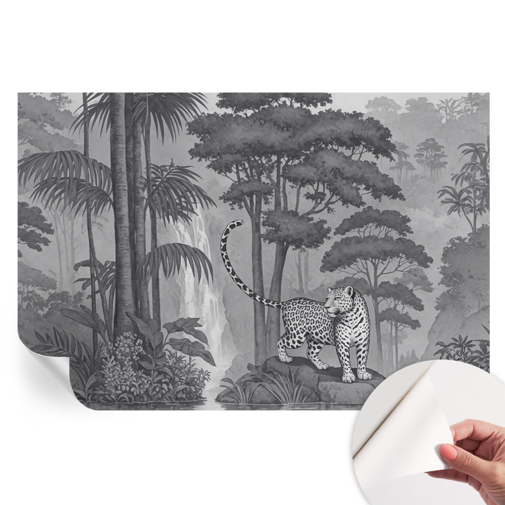 Papier peint photo autocollant jungle tropicale pour chambre