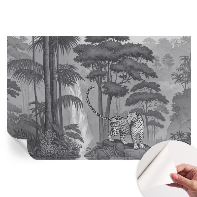 Papier peint photo autocollant jungle tropicale pour chambre