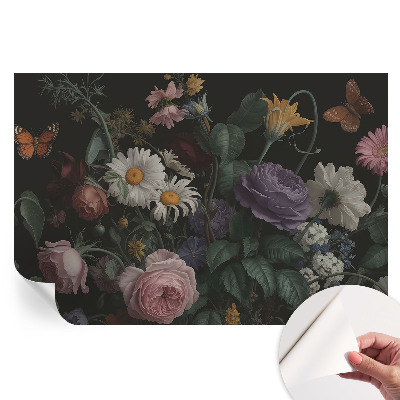 Papier peint photo autocollant élégance florale pour chambre