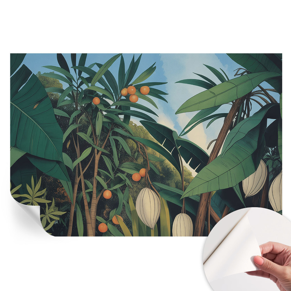 Papier peint autocollant motif jungle tropicale