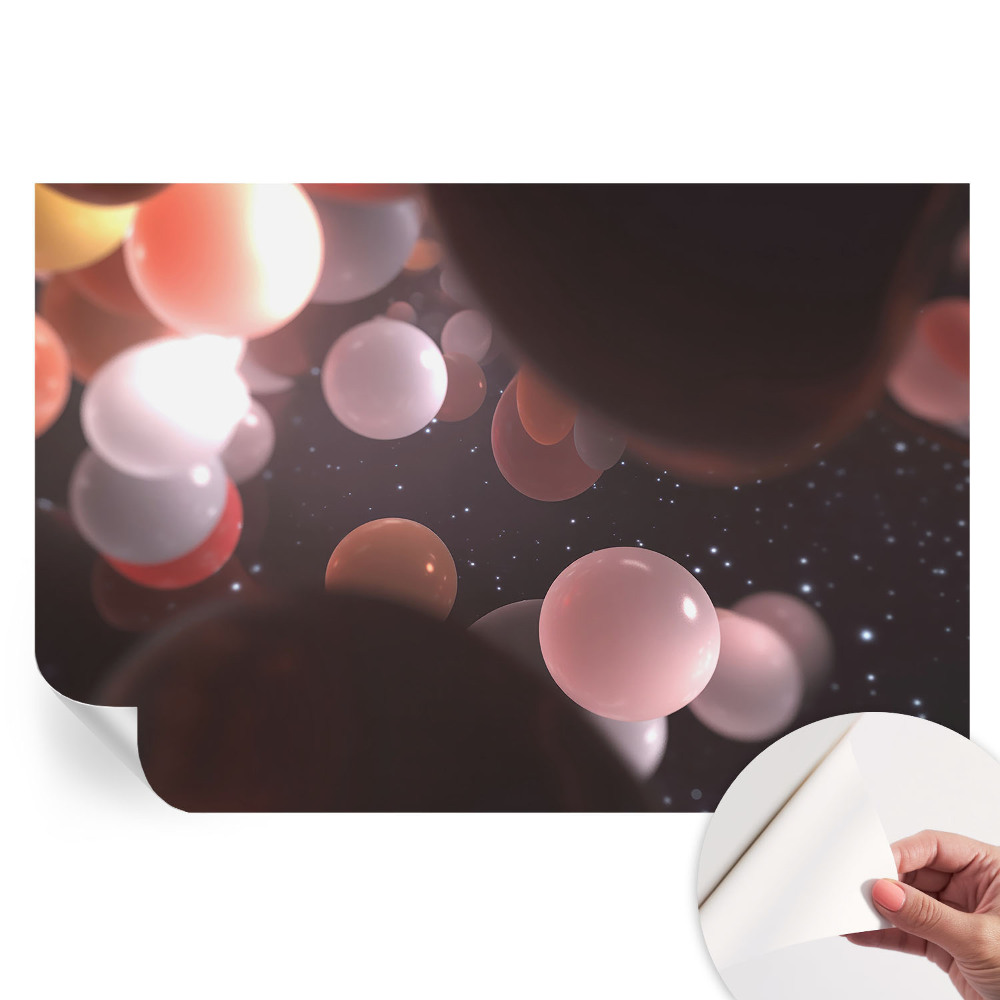 Papier peint autocollant pour salon motif boules spatiales