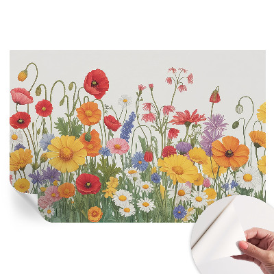 Papier peint photo autocollant Prairie fleurie pour chambre