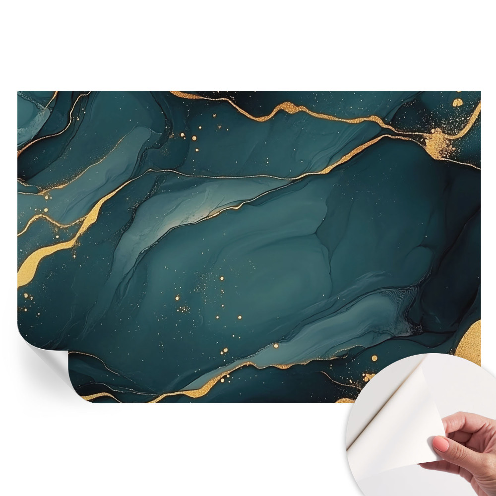 Papier peint photo moderne pour salon abstraction bleu foncé