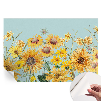 Papier peint photo autocollant pour chambre motif jardin d'été