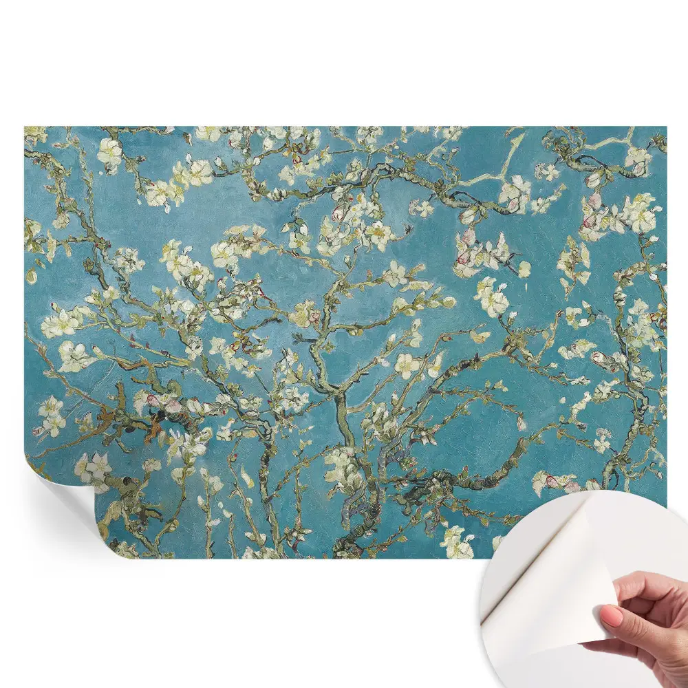 Papier peint photo moderne branches fleuries pour salon