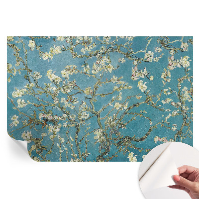 Papier peint photo moderne branches fleuries pour salon
