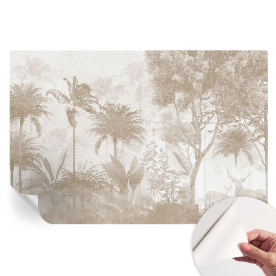 Papier peint autocollant paysage tropical pour salon