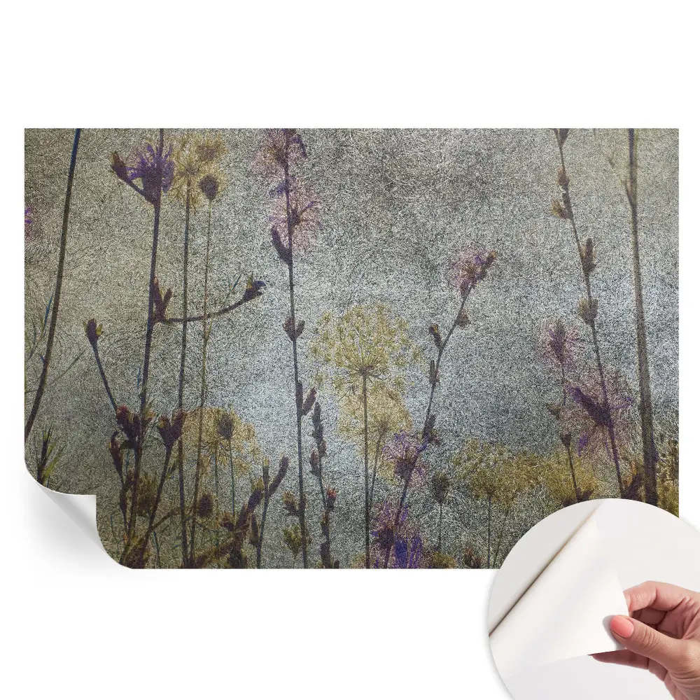 Papier peint autocollant fleurs sauvages pour salon